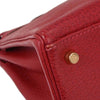 Hermes Kelly Handbag Red Ardennes with Gold Hardware