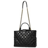Chanel Gold Bar Tote Quilted Aged Calfskin