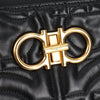 Salvatore Ferragamo Gancini Convertible Tote Quilted Leather