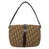 Christian Dior Vintage CD Flap Shoulder Bag Canvas
