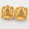 Chanel Square CC Symbols Clip-On Earrings Metal