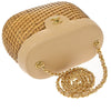 Chanel Vintage CC Basket Bag Wicker and Leather