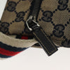 Gucci Vintage Double Belt Bag GG Canvas with Leather