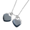 Secondhand Tiffany & Co. Return to Tiffany Double Heart Tag Pendant Necklace Silver 925