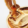 Chanel Vintage CC Round Drop Clip-On Earrings Metal