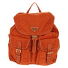 Prada Vela Double Front Pocket Backpack Tessuto with Saffiano Leather