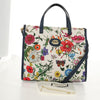 Prada Floral Open Tote Printed Denim
