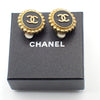 Chanel Vintage Round CC Clip-On Earrings Metal