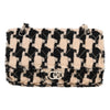 Secondhand Chanel Classic Single Flap Bag Quilted Houndstooth Tweed and Ribbon