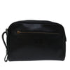 Secondhand Burberry Zip Clutch Black Leather Accessories