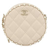 Chanel Round Clutch with Chain Quilted Calfskin with Pearl Detail