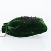Secondhand Prada Beads Pouch Green Velvet Accessories