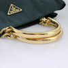 Secondhand Prada Metal Handles Tote Tessuto