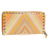 Secondhand Valentino Garavani Rockstud Zip Around Wallet Striped