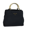 Secondhand Prada Metal Handles Tote Tessuto