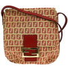 Fendi Vintage Flap Crossbody Bag Zucchino Coated Canvas