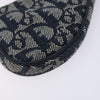 Christian Dior Vintage Saddle Zip Coin Purse Diorissimo Canvas