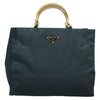 Secondhand Prada Metal Handles Tote Tessuto