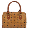 MCM Visetos Handbag Canvas and Leather