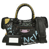 Balenciaga City Graffiti Classic Studs Bag Leather