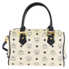 MCM Visetos Handbag Canvas and Leather