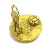 Chanel Vintage CC Round Clip-On Earrings Metal