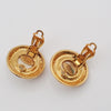 Secondhand Chanel Vintage Round Clip-On Earrings Metal with Faux