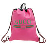 Secondhand Gucci Logo Drawstring Backpack Printed