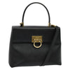 Salvatore Ferragamo Gancini Convertible Top Handle Bag Leather