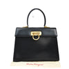 Salvatore Ferragamo Gancini Convertible Top Handle Bag Suede
