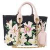Dolce & Gabbana Capri Tote Printed Canvas with Lizard Embossed Leather