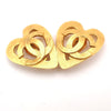 Chanel CC logo heart Gold-plated