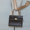 Celine Vintage Macadam Handbag Canvas and Leather
