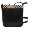 Secondhand Burberry Front Pocket Flap Messenger Leather with Vintage Check