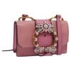 Secondhand Miu Miu Madras Crystal Buckle Shoulder Bag