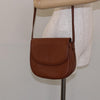 Secondhand Burberry Flap Messenger Brown Leather Bags