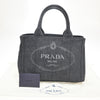 Secondhand Prada Canapa Tote Black Denim Jeans Accessories