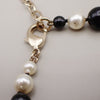 Secondhand Chanel CC Logo Chain Pendant Necklace Imitation Pearl Imitation pearl with Gold-Plated and Beads