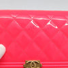 Secondhand Chanel Boy Yen Wallet Quilted Patent