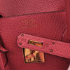 Hermes Birkin Handbag Red Ardennes with Gold Hardware