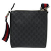 Secondhand Gucci Web Strap Front Zip Messenger Bag GG