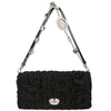 Miu Miu Crystal Clutch Crochet Raffia