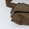 Secondhand Bottega Veneta Zip Pocket Waist Bag Leather with Intrecciato