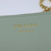 Secondhand Prada Triangle Logo Zip Around Shoulder Bag Raffia and