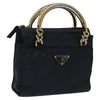 Secondhand Prada Metal Handles Tote Tessuto