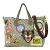 Gucci Courrier Convertible Soft Open Tote GG Coated Canvas with Applique