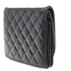 Chanel So Black Reissue 2.55 Wallet on Chain Quilted Aged Calfskin