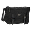 Prada Double Buckle Flap Messenger Bag Tessuto