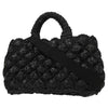 Prada Canapa Convertible Tote Raffia Crochet