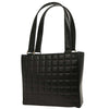 Chanel Chocolate Bar CC Tote Quilted Leather